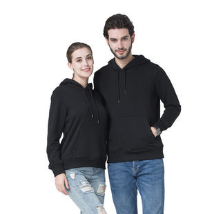 Spring and Autumn New Couple Hooded Loose Sweatshirt Wholesale Casual Solid Color Top Joker Pullover Top Hooded Sweatshirt