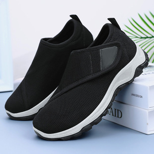 Women's Shoes Summer Women's Mesh Breathable Casual Shoes Cross-border Shoes Wholesale Velcro Middle-aged and Elderly Mother Shoes Single Shoes