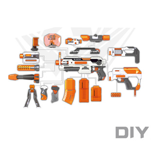 Cross-border compatible universal NERF soft bullet gun assembly elite heat accessories toy factory direct sales