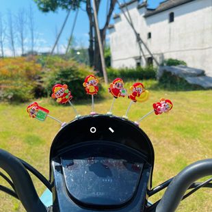 Good luck ornaments electric car god of wealth decoration small objects battery car motorcycle decoration small objects creative