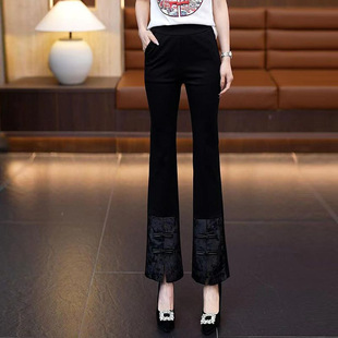 Slight pants children spring and summer new super fire casual straight pants slim buckle pants horn pants wholesale