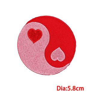 Cross-border Hot Pink Dice Embroidered Cloth Sticker Cowboy Hat Embroidered Label cowgirl Bag Decorative Love Patch