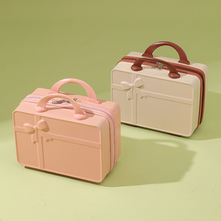 Wholesale small luggage mini cosmetic case 14 inch small case with hand gift suitcase storage password boarding case