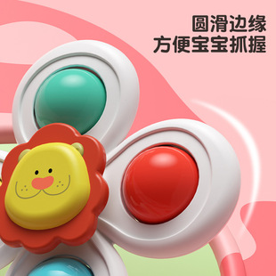 Baby sucker rotating animal hand fun cartoon gyro rotatable finger educational grasping toy free shipping