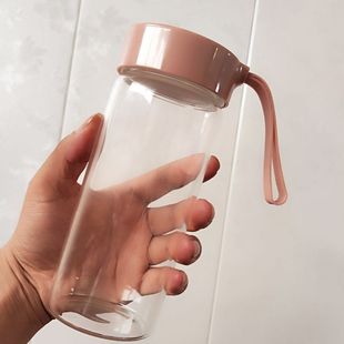 Thickened large-capacity Korean-style cute glass for men and women high-value anti-scalding simple new ins portable tea cup