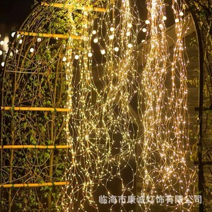 LED Gypsophila Tree Vine Light String Copper Wire Tree Vine Light Wedding Courtyard Branch Decorative Light Christmas Day Color Indoor