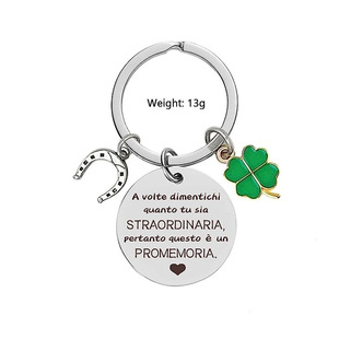 Europe and the United States cross-border Amazon hot new stainless steel key chain to work well to send good friends and colleagues gifts