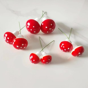 Foam simulation mushroom mini red color mushroom accessories Christmas decoration micro landscape accessories jewelry