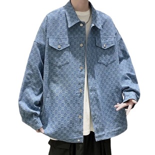 Trendy Brand Lapel High Street Jacket Men's Spring and Autumn Korean Style Trendy ins Loose Casual Top Hong Kong Style All-Match Jacket