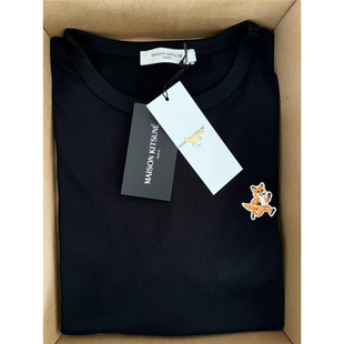 in stock Quick Hair Real Shot in stock Stars Same Style New Style Running Little Fox All-match Men's and Women's Same Style Short-sleeved T-shirt