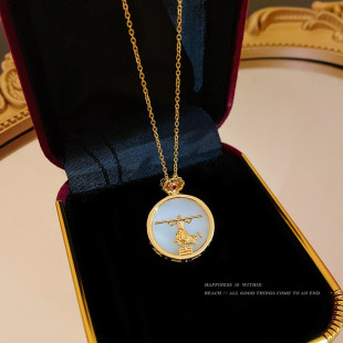 Joker Great Sage Return ожерелье из титановой стали, женское античное темперамент, цепочка на ключицу, Женская Популярная в Интернете подвеска Xiangyun из халцедона, оптовая продажа