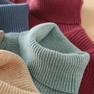 Women's turtleneck sweater with coat for autumn and winter new slim fit long sleeve knitted padded base shirt factory wholesale