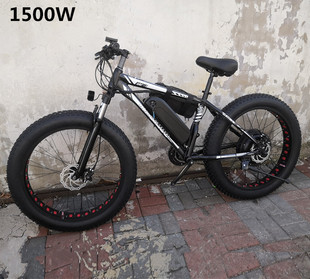 26-inch snowmobile 1500W motor speed aluminum alloy Fat Tire power-assisted electric 48V1000W mountain bike
