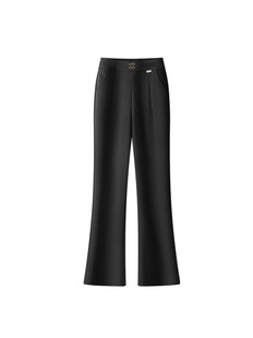 Imitation Hemp Pants Women's New Summer Thin Flare Pants High Waist Middle-aged and Elderly Mother Pants Slim Look Micro-Lara Pants Women's Dress Pants