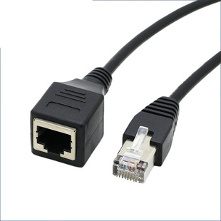 Pure copper RJ45 male-female network extension cable without ears 8-core shielded cable core chassis cable