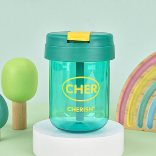 New Mini Compact Single-Layer Straw Plastic Cup Cross-Border High-Looking Ins Simple Popular Big Belly Cup Tons of Cups