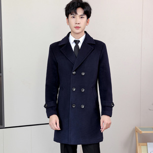 Winter new business attire 50% wool coat hotel front desk sales 4S store bank overalls coat