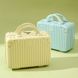 Custom small cosmetic case mini small suitcase 14 inch suitcase storage bag portable travel luggage password box