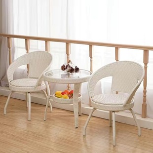 Rattan Chair Single Chair for the Old Rattan Chair Backrest Chair Bedroom Simple Leisure Chair Rotatable Iron Woven Plastic New Product