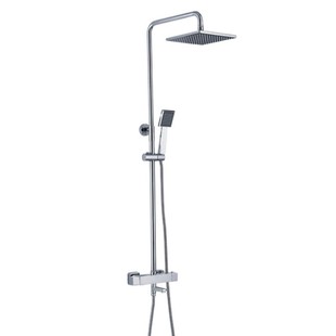 Thermostatic Shower Set Square Chrome Shower Shower Set Constant Temperature Household All-Copper Shower Manufacturer Custom-Made