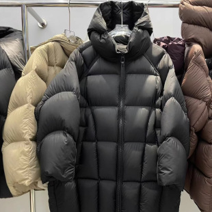 High-end Puff Down Jacket Women's 2024 Winter New 90 White Duck Down Loose Thickened Mid-length All-match Jacket