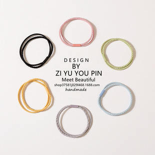 Head Rope Korean Internet Celebrity Rubber Band Women's Head ins Simple High Elastic Hair Rope Hair Accessories Headdress Ponytail Hair Ring