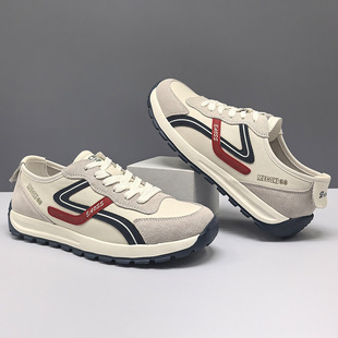 Genuine Leather Sneakers Men's Trendy All-match European Station Men's Shoes Men's White Shoes Light Luxury Niche Breathable Casual Shoes for Men