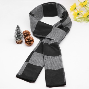 2024 New Korean Style Casual Fashion Knitted Warm Scarf Advanced Sense All-match Fashionable Scarf Autumn and Winter Cold Protection