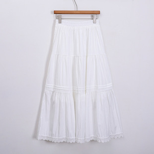 Yuan Su Early Spring New Lace Lace Skirt Women's Gentle Sweet Solid Color Slimming All-match Cake Skirt