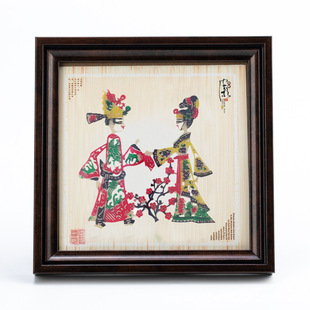 Xi'an shadow puppet solid wood photo frame ornaments mirror frame creative table wholesale shadow puppet crafts decorative painting gifts