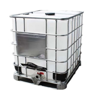 IBC Ton Barrel with Frame White Inner Container Chemical Raw Material Waste Water Barrel with Iron Frame 1000 Litres Container Plastic Barrel