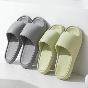 Thick-soled slippers for women's summer outdoor wear with a sense of stepping on excrement soft-soled lightweight household indoor simple cool shoes for lovers men