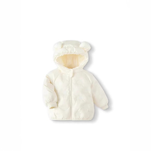 2024 New Bear Embossed Lightweight Children's Down Jacket Multicolor Optional Hat Down Jacket for Boys and Girls