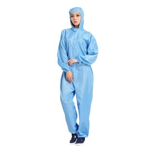 Direct sales anti-static jumpsuit dust-free work clothes clean spray paint food factory hooded work clothes