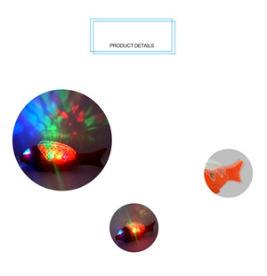 Children's Electric Fish Toy Flash Free Fish Swim Water Fish Swing Fish Projection Fish Luminous Music Light Simulation Fish