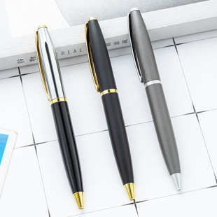 Source manufacturers metal pen business advertising ballpoint pen promotional gifts in oil pen engraving logo rotating ballpoint pen