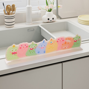 Kitchen Water Barrier Splash-proof Sink Countertop Waterproof Strip Cute Sink Edge Cartoon Acrylic Water Barrier