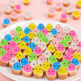 Cute luminous broken shell chicken resin accessories accessories DIY toys luminous mini eggshell chicks wholesale