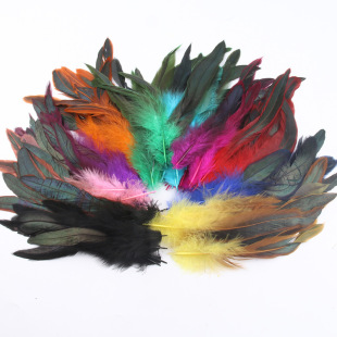 6-8 colorful purple swimming feather feather DIY handmade jewelry wedding decoration feather clothing accessories performance props