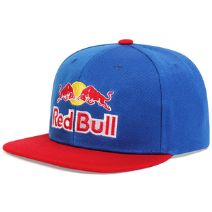 Red Bull team Red Bull men's and Women's Flat hip hop hat versatile embroidered sports hip hop hat universal Four Seasons