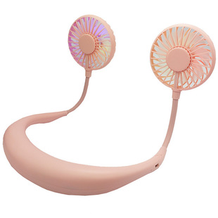 Neck hanging fan USB Portable Internet celebrity charging handheld student lazy neck hanging kitchen small electric fan