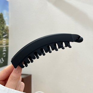 Korean Style Retro One-character Clip Hairpin Women's 2024 New Back-of-head Disc Hair Fixed Horizontal Clip Banana Clip Hairpin