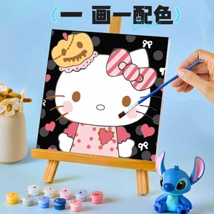 Фабрика прямых продаж Sanrio ручной работы diy детская цифровая живопись маслом гостиная спальня украшения масляной живописи