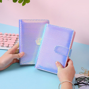 A6 Laser Buckle Hand Ledger, Girly Heart, Fresh Budget Accounting, Multi-Functional Loose-Leaf Hand Ledger Customization