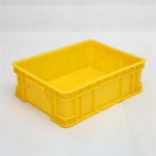 Thickened plastic turnover box with lid Blue tool storage box plastic frame logistics box inner diameter 400*300*130