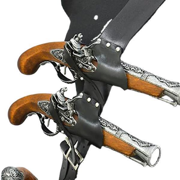 Cross-Border European and American Foreign Trade Retro Medieval Renaissance Crossbody Gun Holster Three-Gun Holster Adjustable Sword Sheath Amazon
