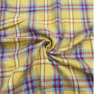 Polyester cotton yarn-dyed plaid cloth spring and summer men's and women's shirts dress children's clothing decorative cloth in stock