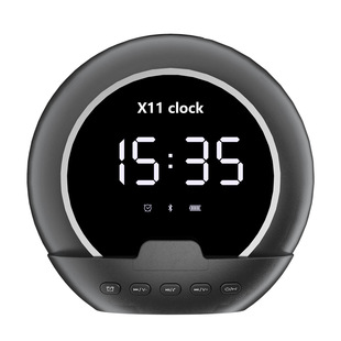Cross-border new alarm clock temperature multi-function smart speaker mobile phone holder portable wireless bluetooth audio