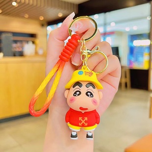 Cute Crayon Small New Skateboard Stereo Doll Car Keychain Pendant Pendant Night Market Stall Push Gift