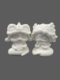 3D Stereo Hamburger Novice Hand-Painted DIY Graffiti Stall Plaster Doll White Embryo Clay Sculpture Painted Color Painting